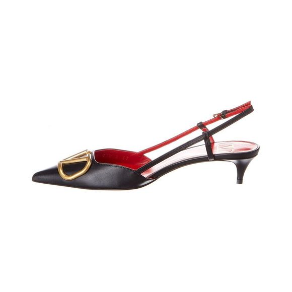 Valentino VLogo 40 Leather Slingback Pump - Picture 2 of 5